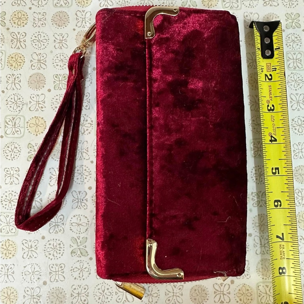 Elegant Red Velvet Clutch